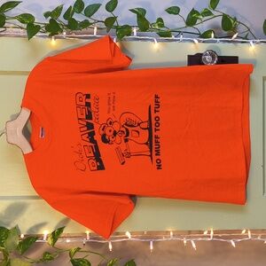 Men's Jerzees Heavyweight Orange Dick's Beaver Palace No Muff Too Tough M